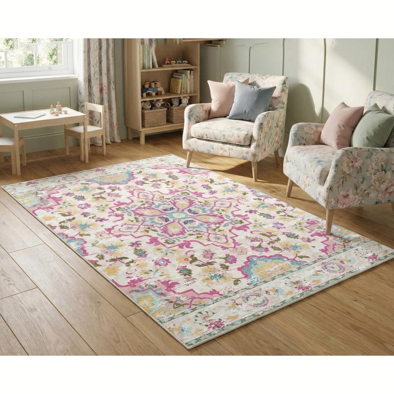 Floral Machine Tufted 120cm X 170cm Area Rug