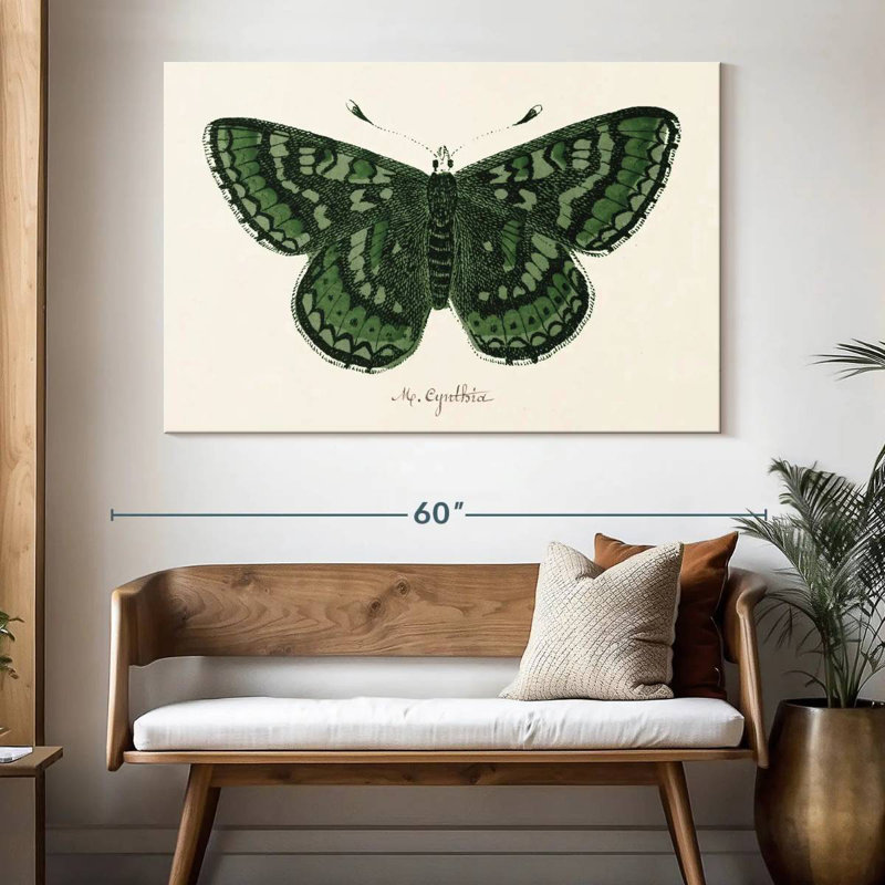 Brampt Antique Butterfly I, 34" H x 51" W