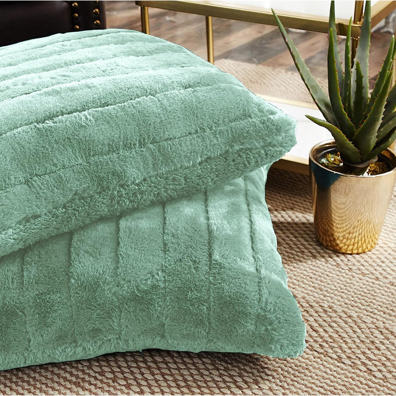 Supermink Square Euro Pillow Cover, Sage