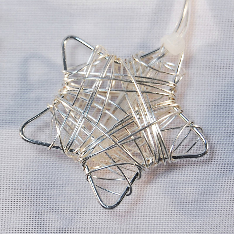 Battery Operated String Lights with 20 Silver Stars