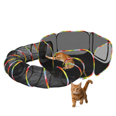 Tente de jeu d'extérieur portative pour chat avec parc d'enclos fermé pour petits animaux