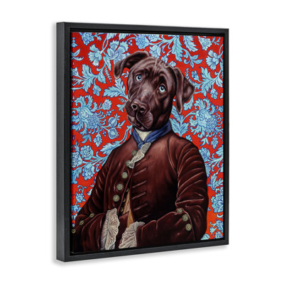 Charming Labrador Composition Floating Frame, design by Jane R. Talton
