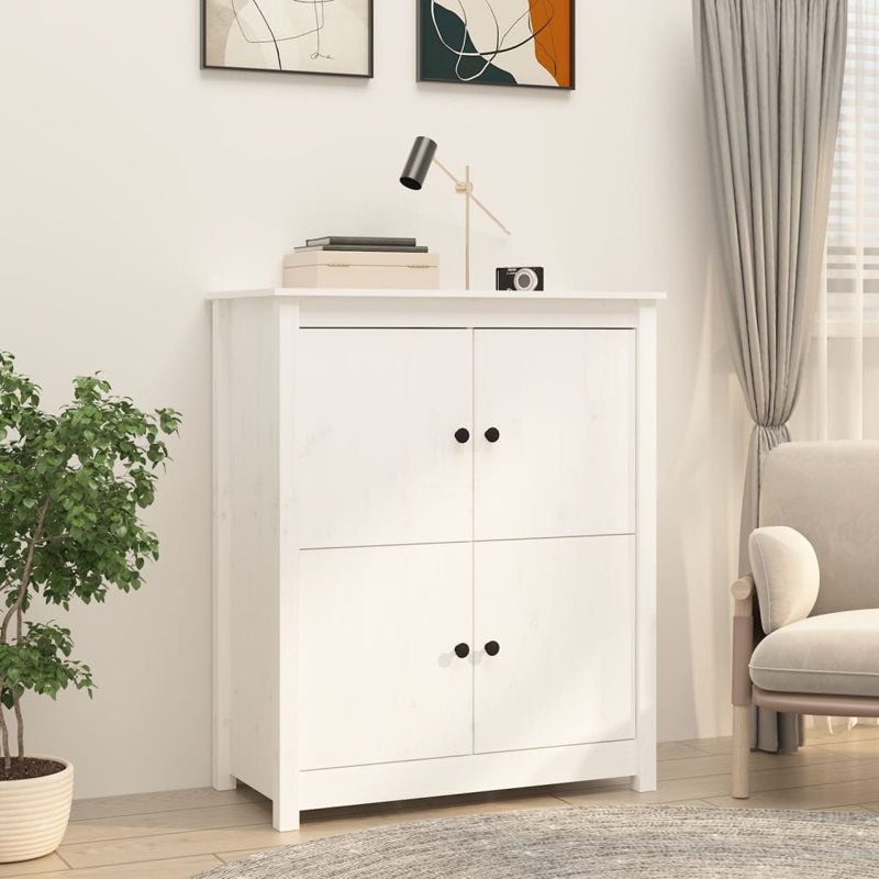 Johnelle 83cm Solid Wood Sideboard, White