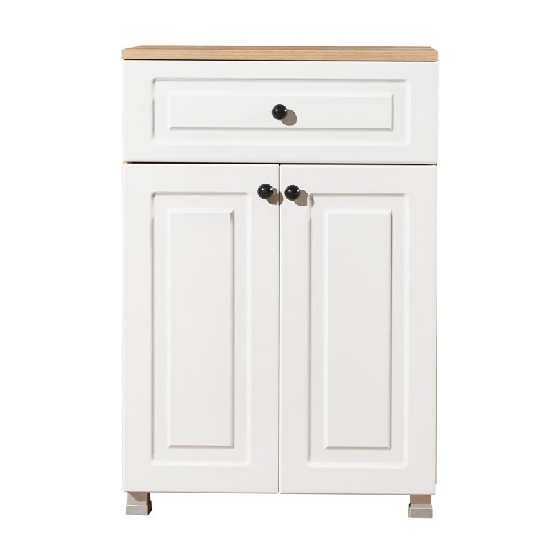 Modern Multi-Purpose Cabinet, Sapphire Oak & Walnut, 23.6 x 35.2 x 15.4 inches | 100% Melamine Coated Particle Board, 0.71 in Thickness | MDF Doors with Ash Tree Membrane | Easy Assembly, 2 Doors, 1 Drawer & Numerous Shelves