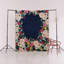 Tapis à motif floral rose multicolore à centre ouvert-1374332290