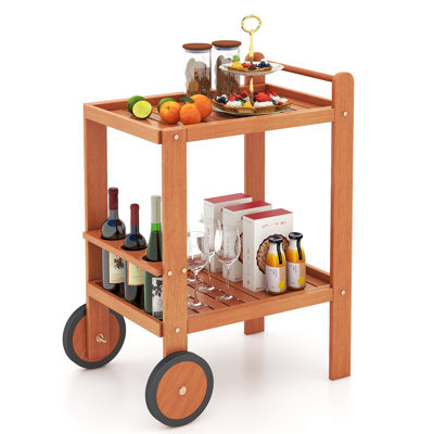 Ameerat Solid Wood Kitchen Cart