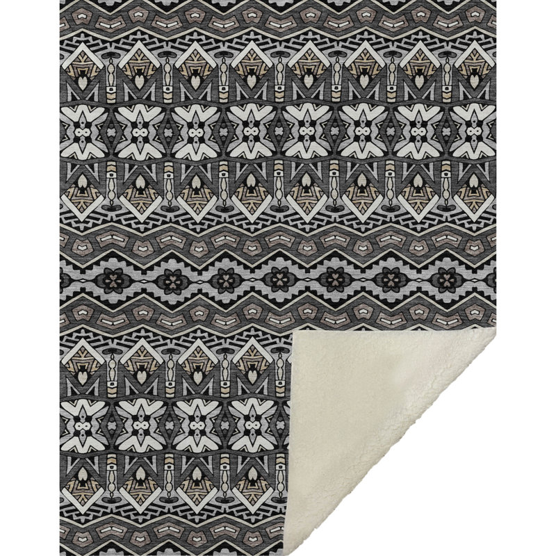 Jeté marocain Addison Sherpa ASB909, Gris anthracite