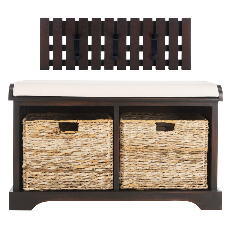 Banc de rangement Fotina, Brun