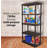 Large 5-Tier Interlocking Shelving Unit, 18 X 36 X 74"-735203265