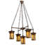 Lustre classique/traditionnel ombré 5 lumières Fulton