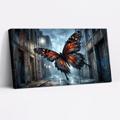 Ensemble de 1 tableau sur toile Butterfly Street