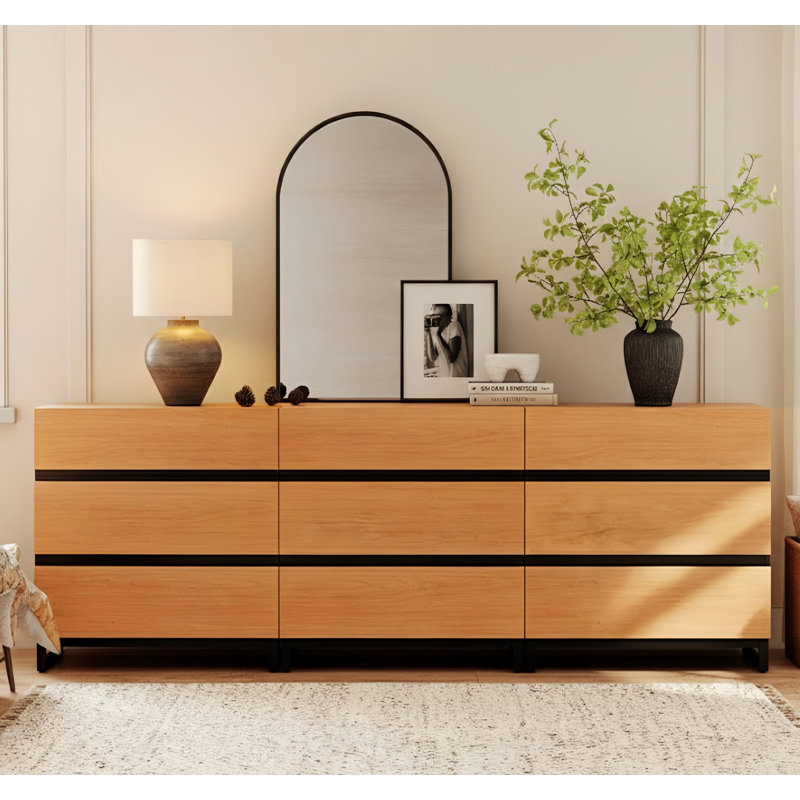 Commode en bois Aadam, Moka