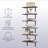 Lavish Home Floating Shelves - Set of 6 Shelves for Living Room, Kitchen, Bedroom, or Bathroom Decor - Wood Floating Shelves for Wall - Farmhouse Wall Decor-1254483705