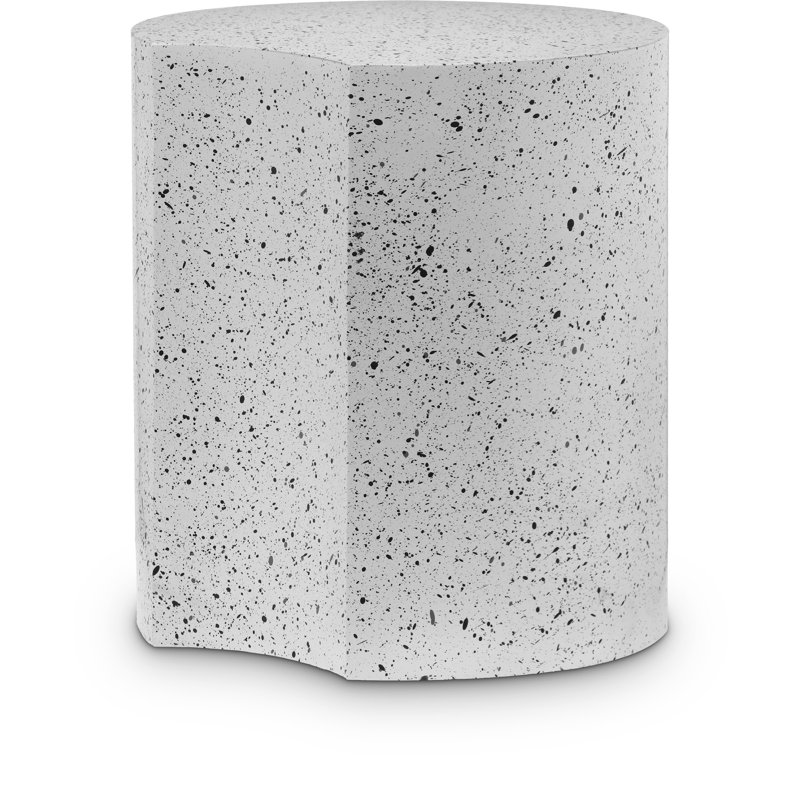 Table de bout Hylie, Blanc / blanc terrazo, H 20 po x l 18 po x P 18 po