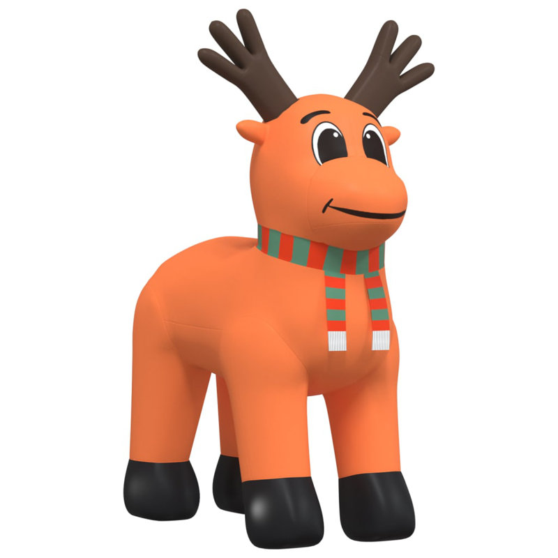 Renne gonflable de Noël avec DEL, H 196,9 po x l 163,4 po x P 96,4 po