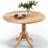 Arush Round Solid Wood Dining Table-810479489