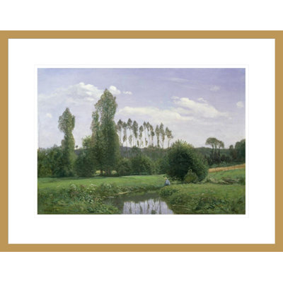 «View at Rouelles» par Claude Monet, impression giclée encadrée