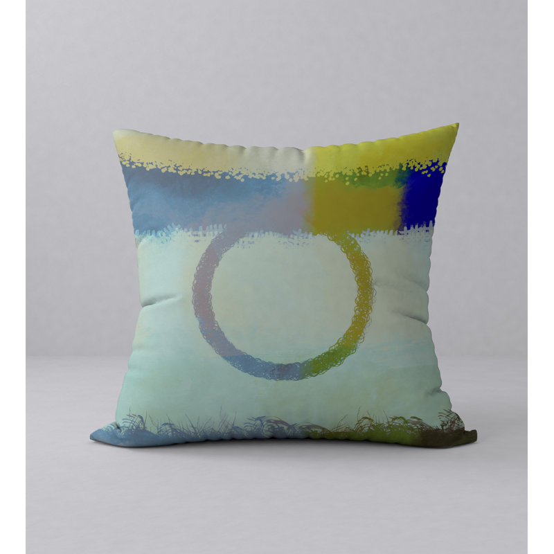Abstract Reversible Throw Pillow, 20" H x 20" W