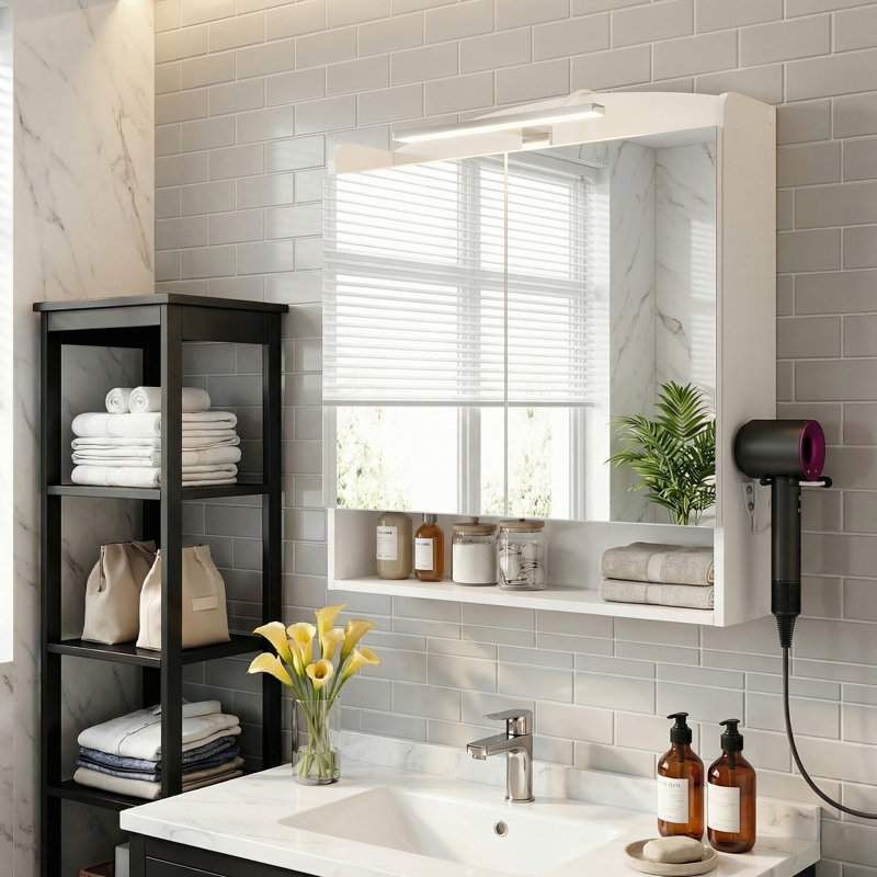 W H Medicine Cabinet Mirror