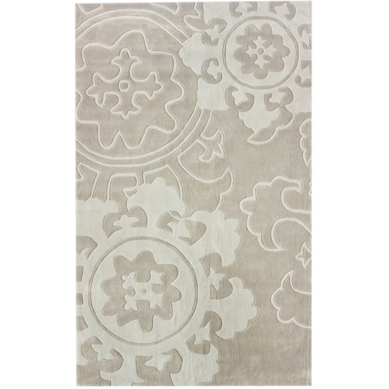 Tapis ivoire Falynne Suzani, Rectangle 5 pi x 8 pi