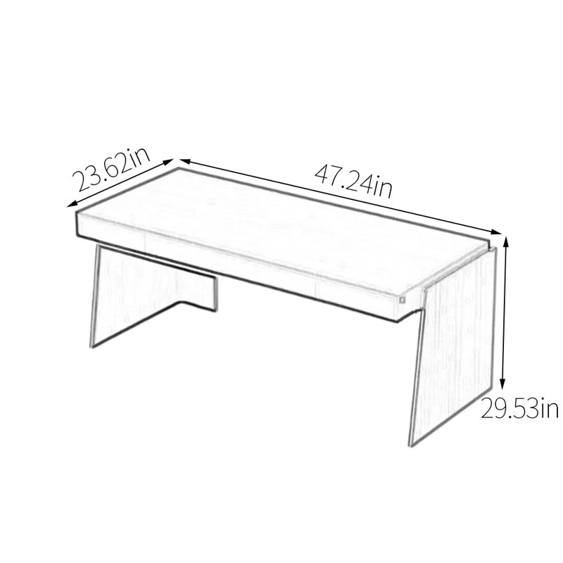 Kants, H 29,53 po x l 47,24 po x P 23,62 po
