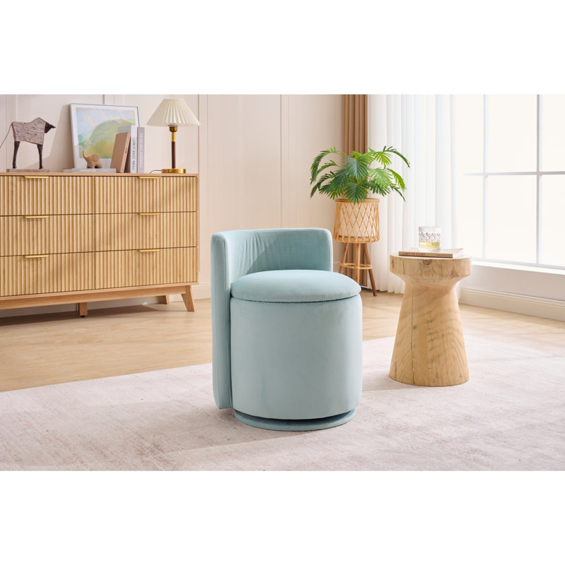 Fauteuil d'appoint pivotant en velours