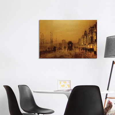 Glasgow Docks, 1892 by John Atkinson Grimshaw - Wrapped Canvas Print