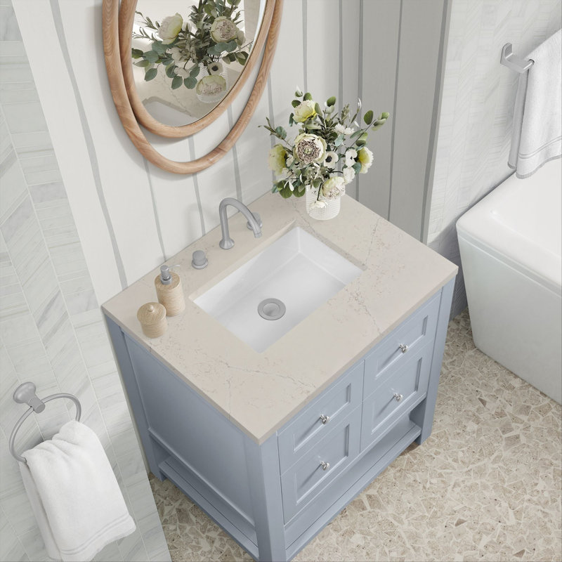 Breckenridge 30 in. Single Vanity, Serenity Blue, Siberian, 8" Widespread