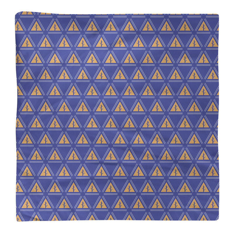 Serviette de coton à arbre minimaliste deux couleurs Barbra, H 0,1 po x l 10 po x P 10 po, Bleu / Orange, Polyester sergé