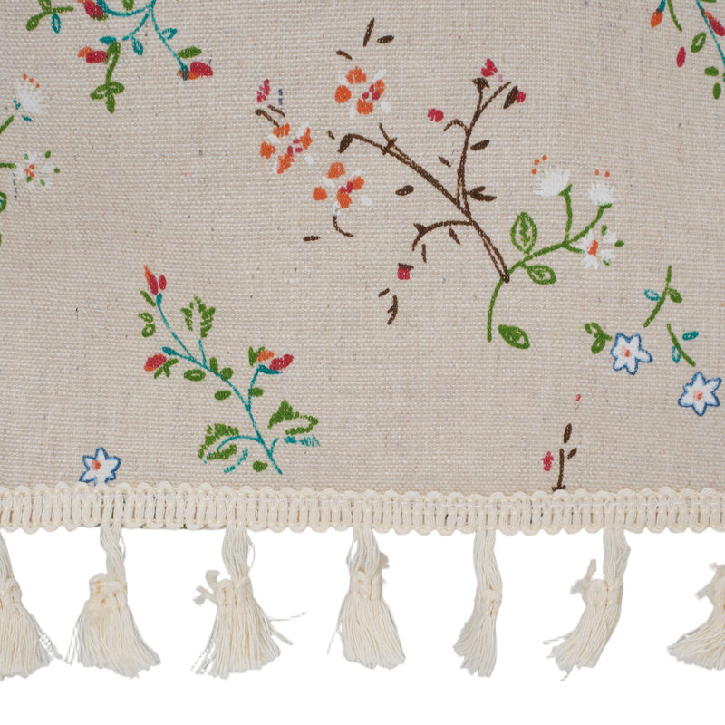 Bohemian Semi-sheer Curtain with Tassels
