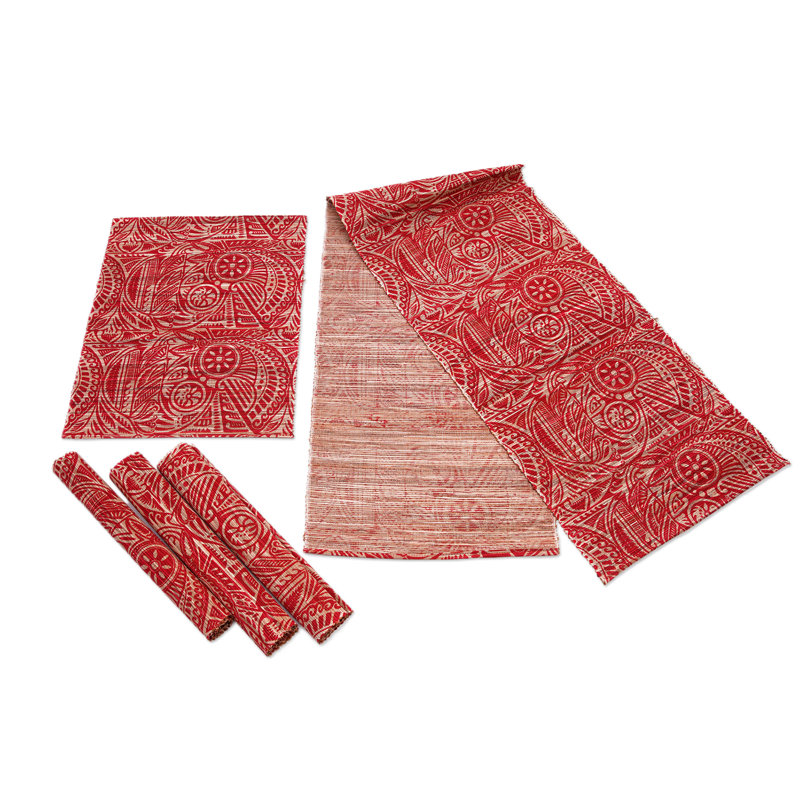 Chemin de table et napperons Bungalow Rose