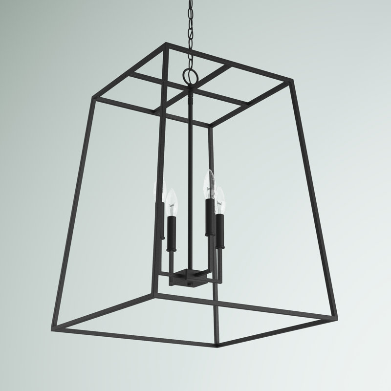 Drexler 4 - Light Dimmable Lantern Geometric Chandelier