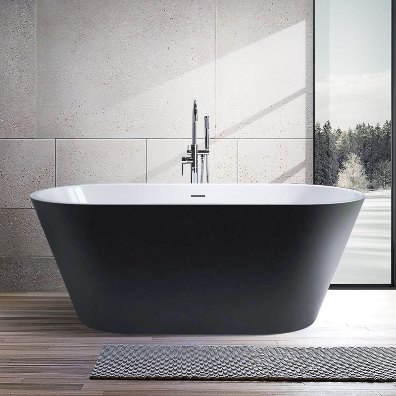 67'' x 29.5'' Freestanding Soaking Acrylic Bathtub
