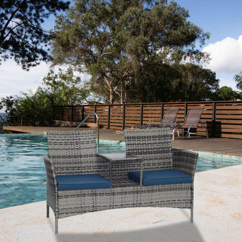 Navendra Fabric 7.29'' Reception Loveseat