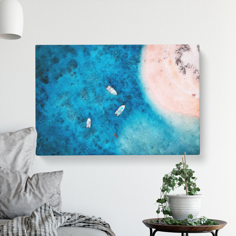Boats Painting - Wrapped Canvas, 60cm H x 91cm W x 3cm D