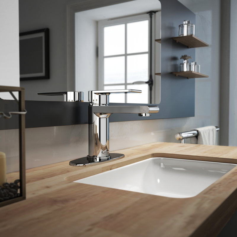 Broxburn® Lever Bathroom Faucet with Drain Assembly, Polished Chrome