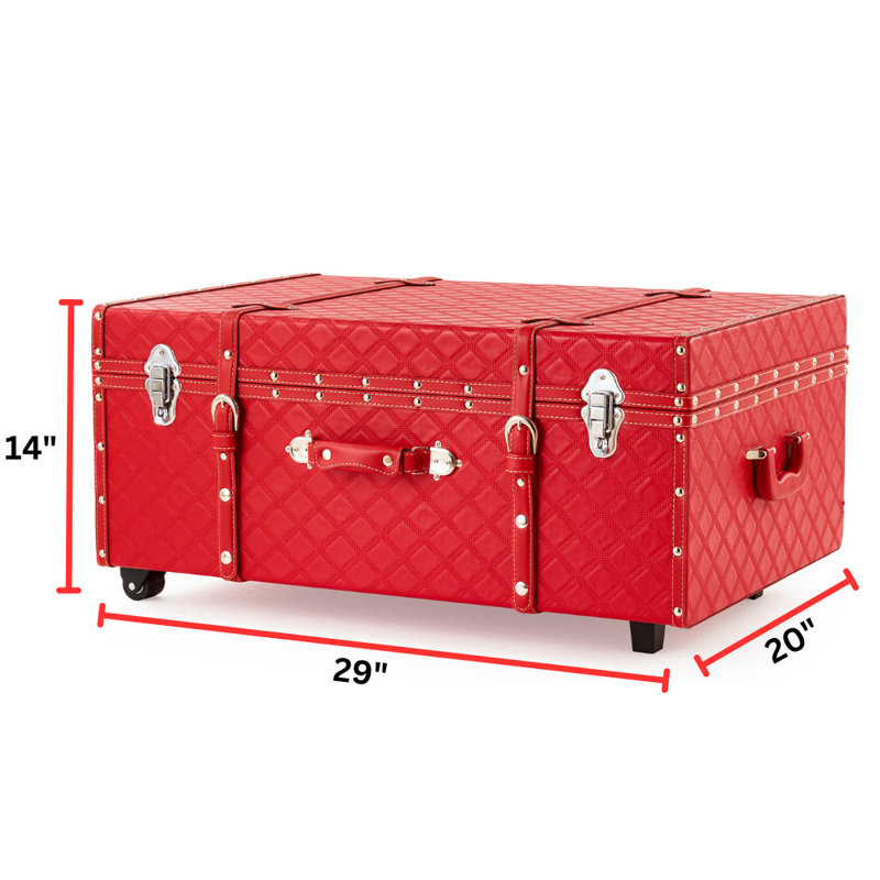 Texture Wheeled Trunk - Candy Apple Red