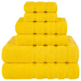 Ensemble de serviettes de bain 100% coton de qualité supérieure, collection 6 pièces Darcelle super douce et absorbante