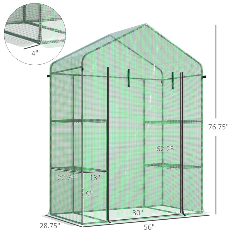 Serres récréatives, Vert, l 4,7 pi x P 2,4 pi