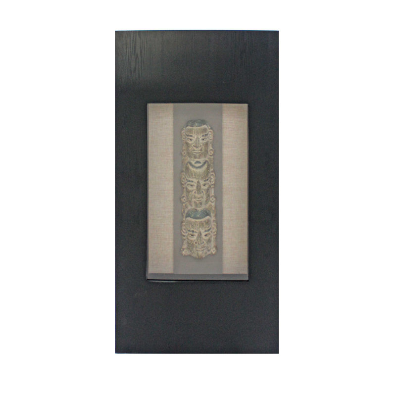 40" X 20" Black Wood Face Framed Art