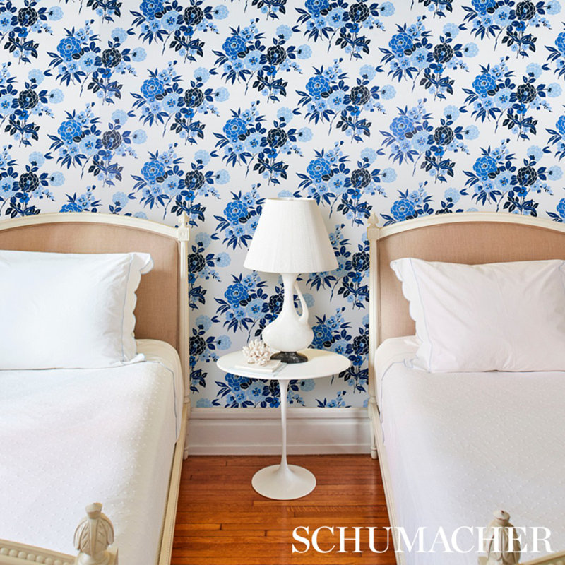 Valentina Floral Wallpaper, Blue