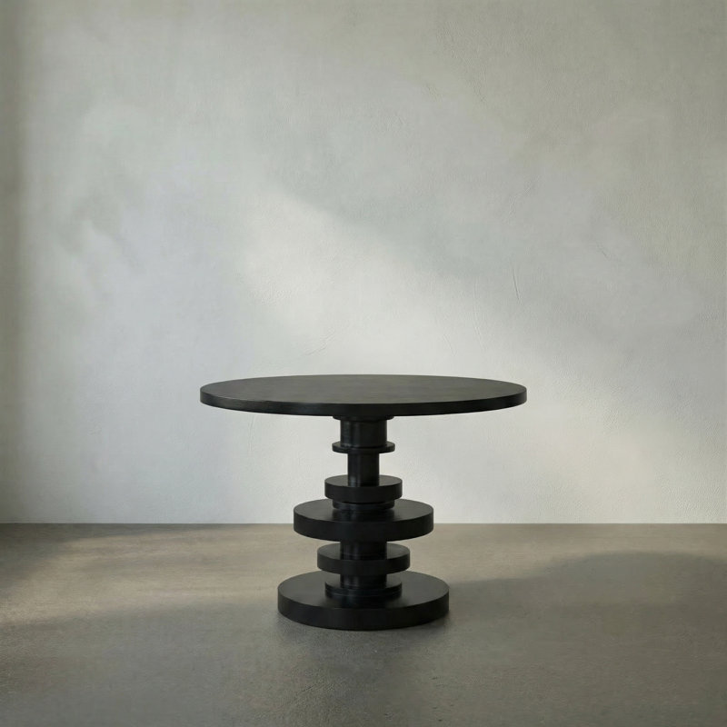 Corum Round Mahogany Wood Dining Table