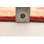 Tapis décoratif en laine rouge/crème de conception unique noué à la main New Age 2 pi 9 po x 4 pi 2 po