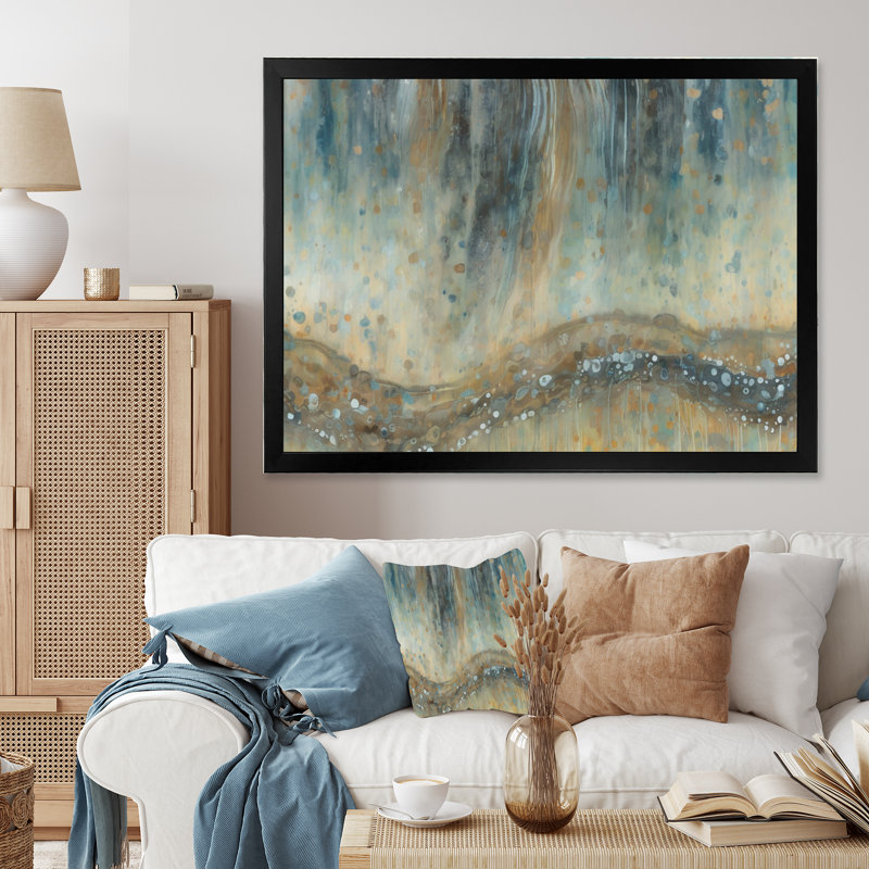 «August Mist II», reproduction sur toile, H 16 po x l 32 po x P 1 po, Impression noire sur toile encadrée