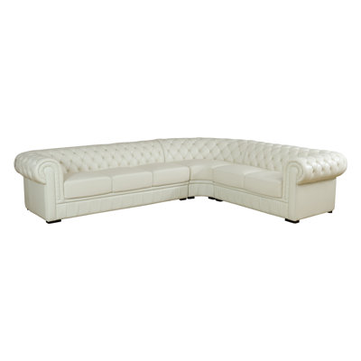Sabria 117.5'' Leather Sofa