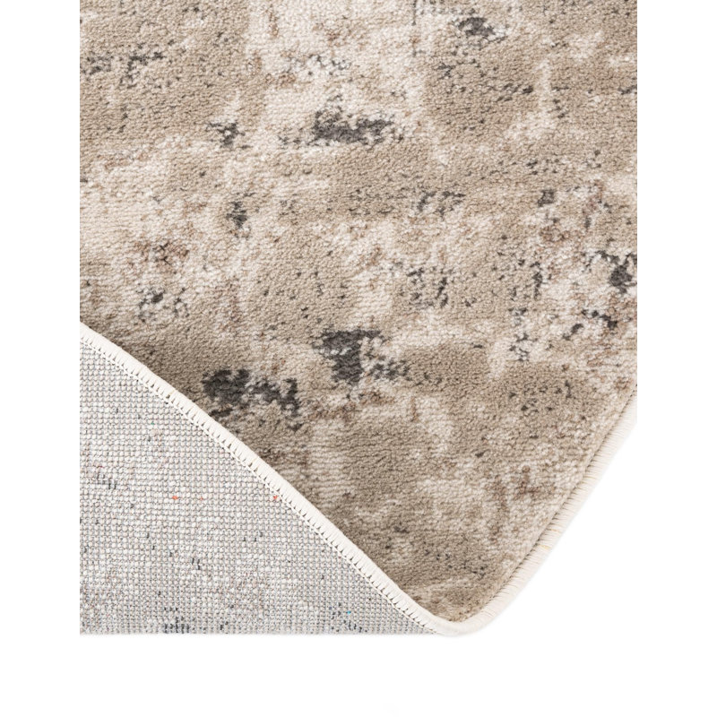Cantrell Oriental Beige Area Rug, Round 10'