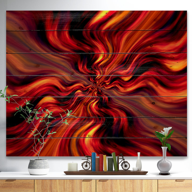Corwin, «Red Infinity Illustration», impression, H 30 po x l 40 po x P 1,5 po, Bois