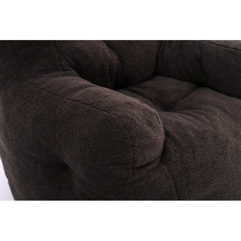 Almon Upholstered Armchair, Dark Gray Teddy Fabric