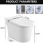 Cuvette de toilette intelligente avec siège chauffant, buse autonettoyante, capteur de pied, télécommande, affichage à DEL avec siège,