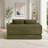 2-in-1 Folding Convertible Sofa Bed, Modern Corduroy Sleeper Couch with 2*pillows, Futon Modular Upholstered Boneless Loveseat with Pull-Out Bed-1186820302-1185583492